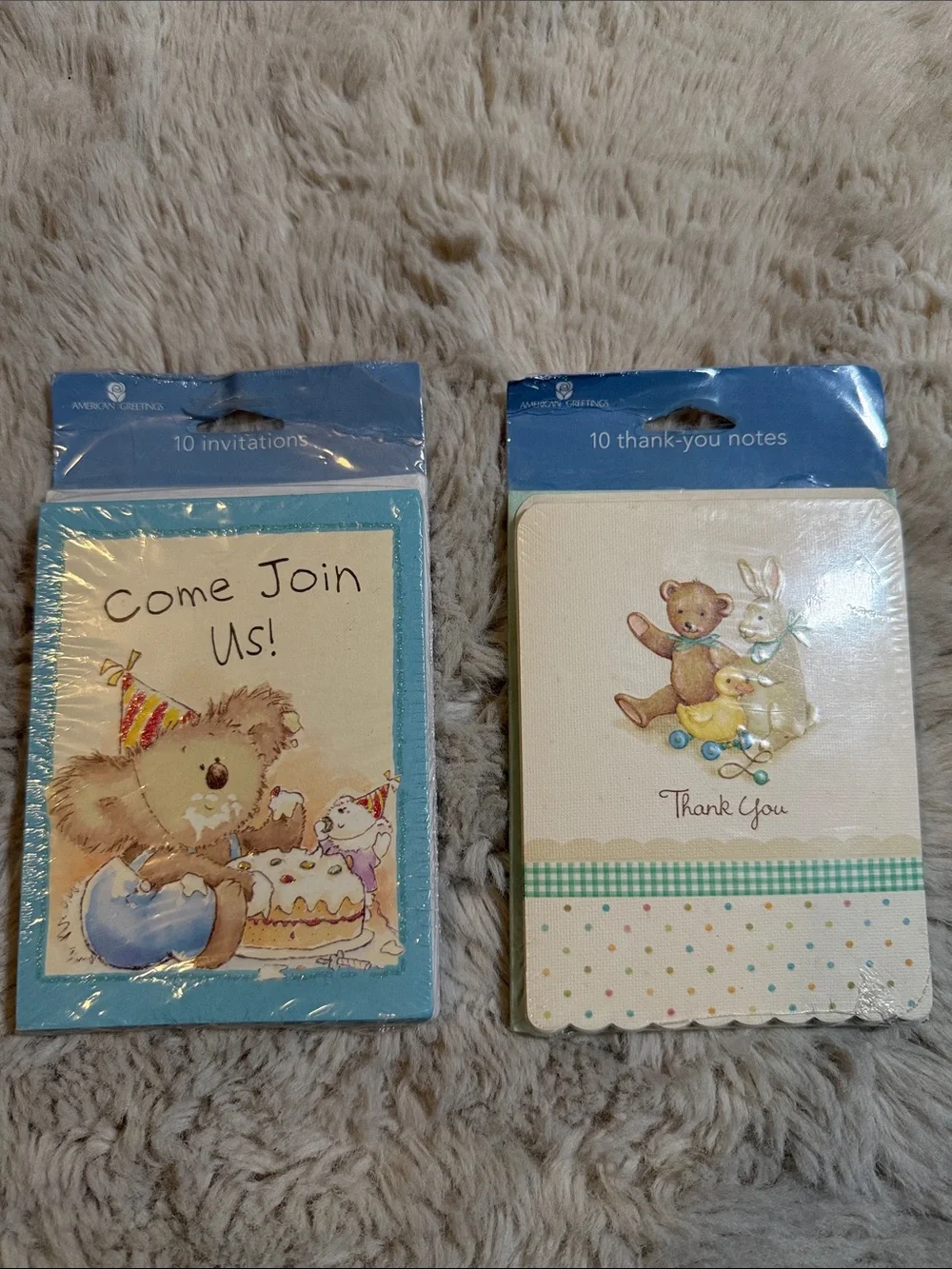 ✨American Greetings Teddy Bear Party Invitations & Thank You Cards✨